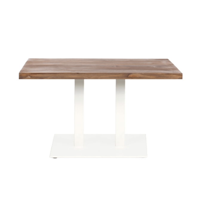 Mesa H303 Rectangular - Pie blanco
